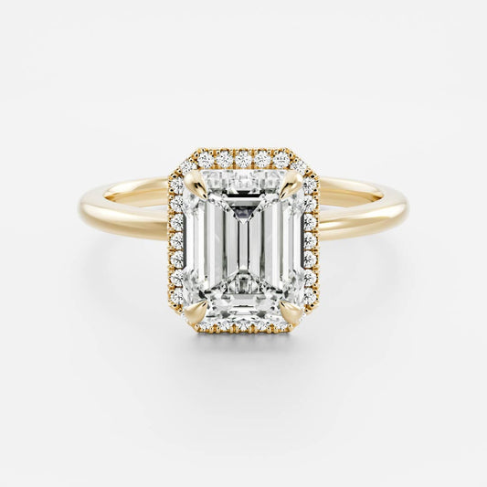 Marquise Cut Cluster Styled Lab Grown Diamond Engagement Ring