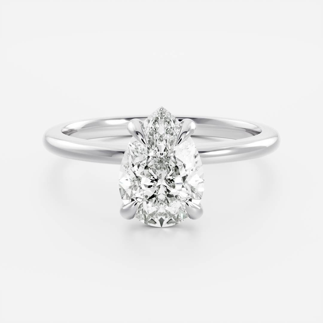 Marquise Cut Cluster Styled Lab Grown Diamond Engagement Ring