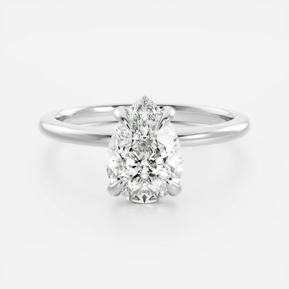 Marquise Cut Cluster Styled Lab Grown Diamond Engagement Ring