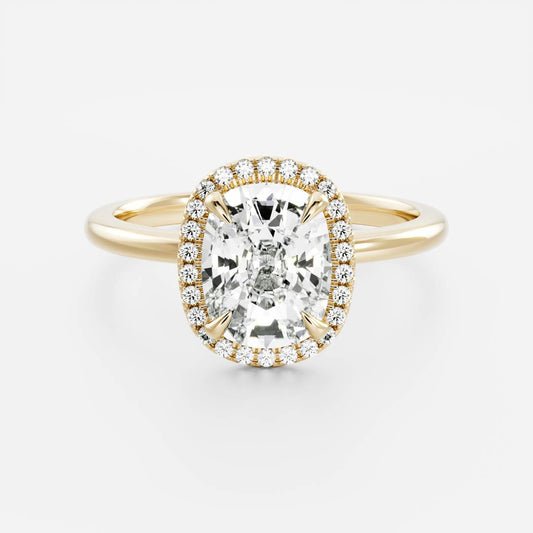 Marquise Cut Cluster Styled Lab Grown Diamond Engagement Ring