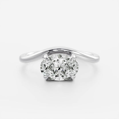 Stunning 1.5-2.5 CT Oval Moissanite Engagement Ring with Solitaire Design