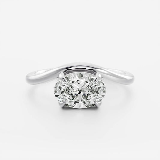 Stunning 1.5-2.5 CT Oval Moissanite Engagement Ring with Solitaire Design
