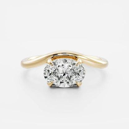Stunning 1.5-2.5 CT Oval Moissanite Engagement Ring with Solitaire Design