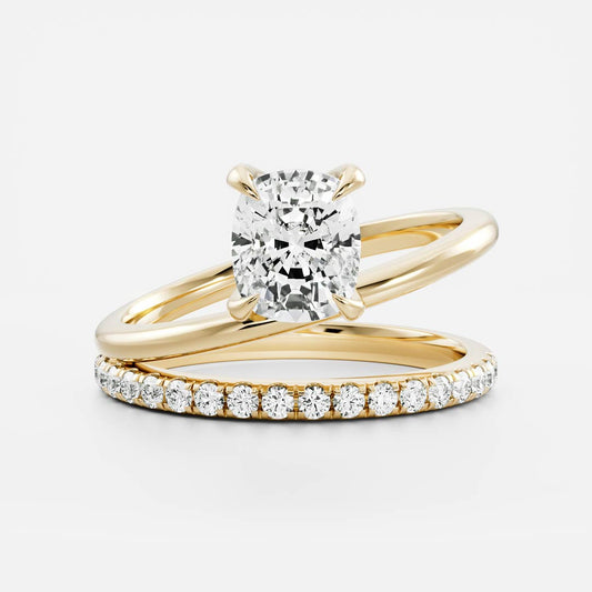 Marquise Cut Cluster Styled Lab Grown Diamond Engagement Ring