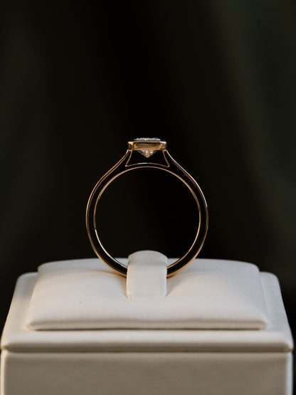 Marquise Shaped Three Stone Lab Grown Diamond Engagement Ring