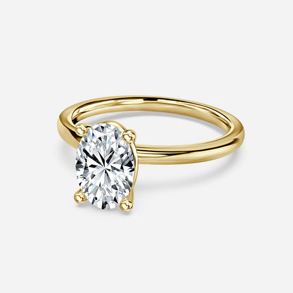 Marquise Shaped Three Stone Lab Grown Diamond Engagement Ring