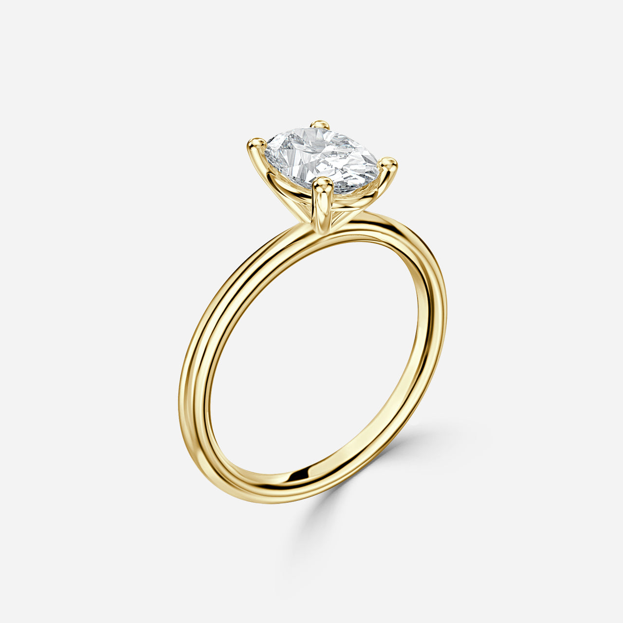 Marquise Shaped Three Stone Lab Grown Diamond Engagement Ring