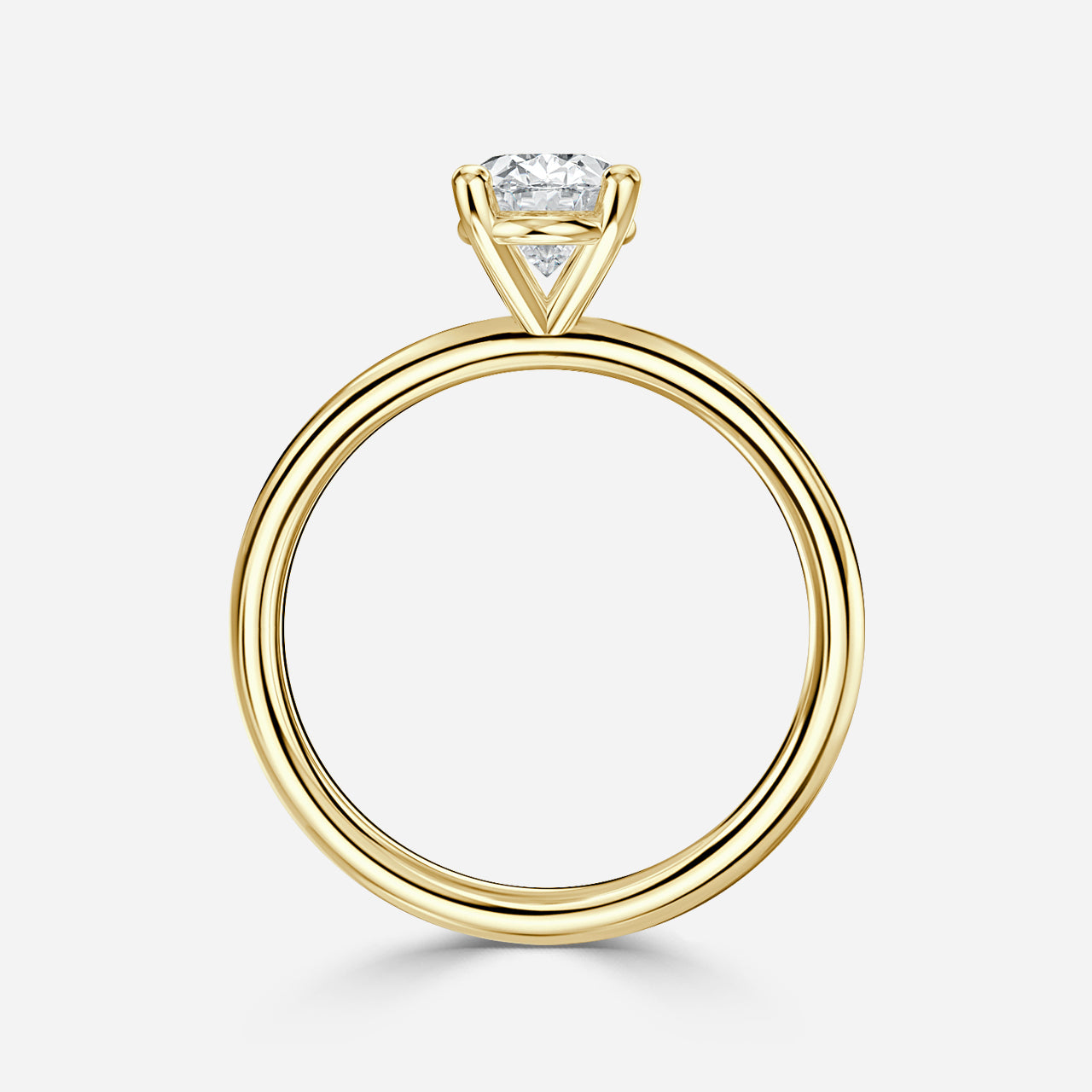 Marquise Shaped Three Stone Lab Grown Diamond Engagement Ring