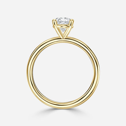 Marquise Shaped Three Stone Lab Grown Diamond Engagement Ring