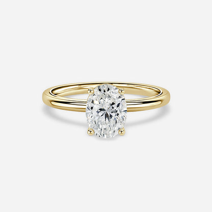 Marquise Shaped Three Stone Lab Grown Diamond Engagement Ring