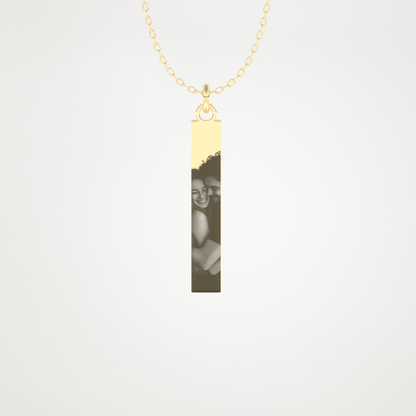 Custom Photo Printed Pendant Necklace – 14K/18K Gold & 925 Silver 6