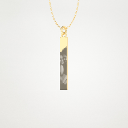 Custom Photo Printed Pendant Necklace – 14K/18K Gold & 925 Silver 7
