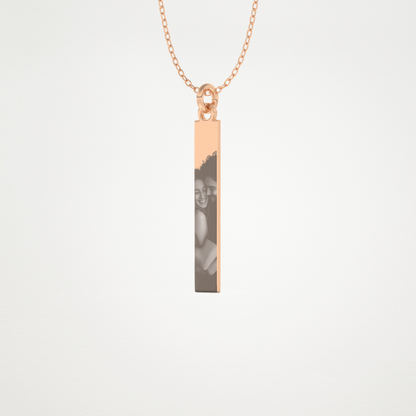 Custom Photo Printed Pendant Necklace – 14K/18K Gold & 925 Silver 12