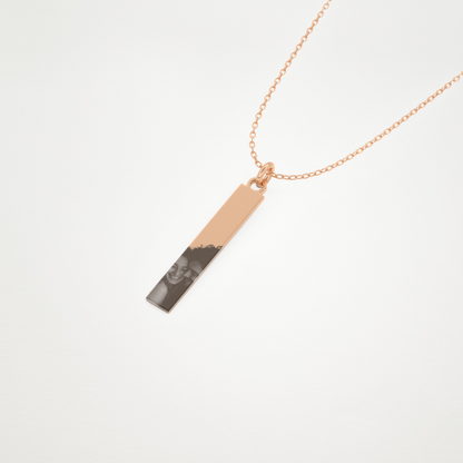 Custom Photo Printed Pendant Necklace – 14K/18K Gold & 925 Silver 15