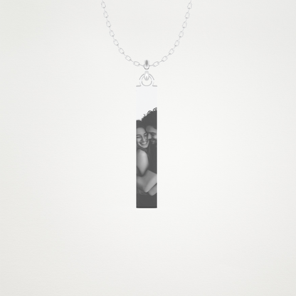Custom Photo Printed Pendant Necklace – 14K/18K Gold & 925 Silver 1