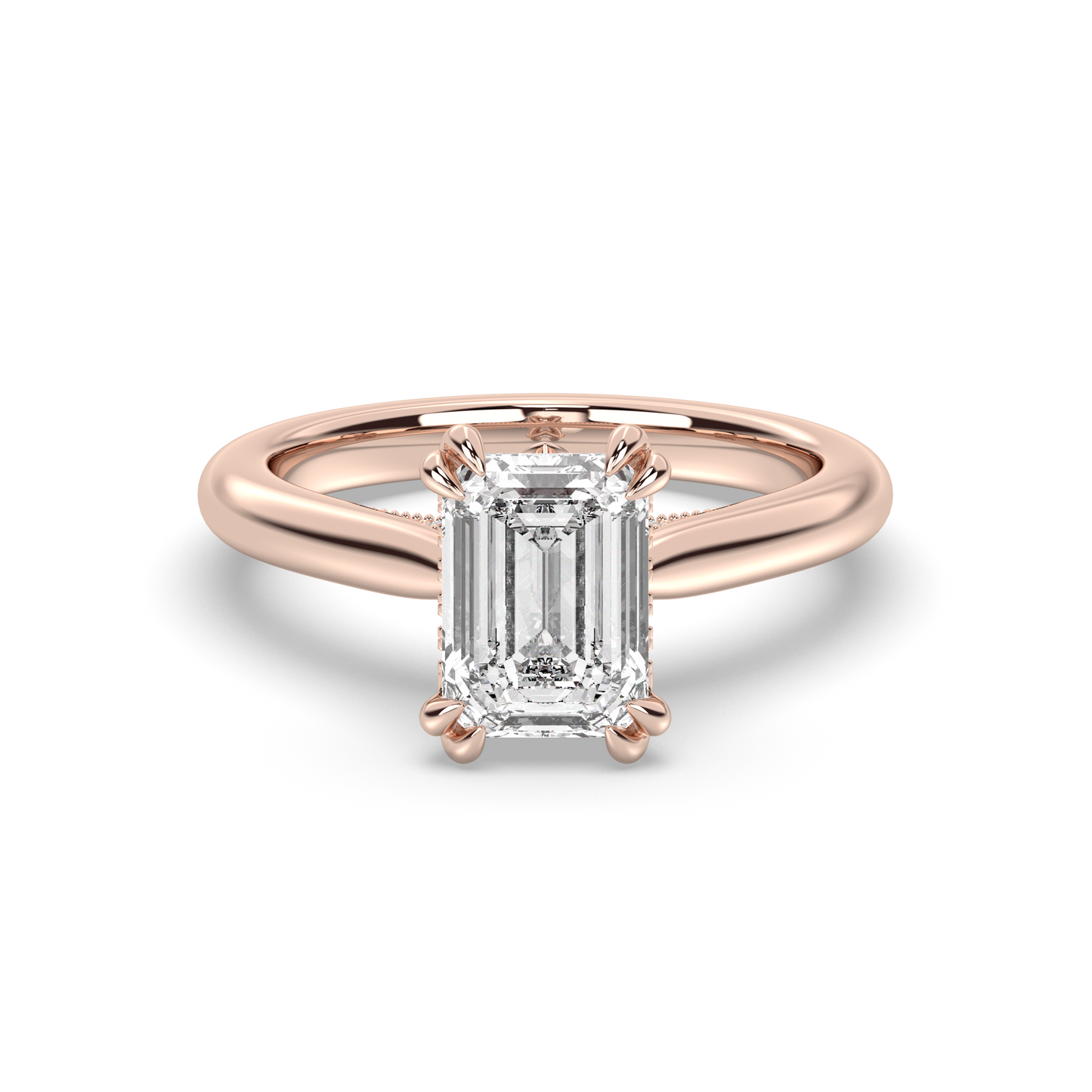 Marquise Shaped Three Stone Lab Grown Diamond Engagement Ring