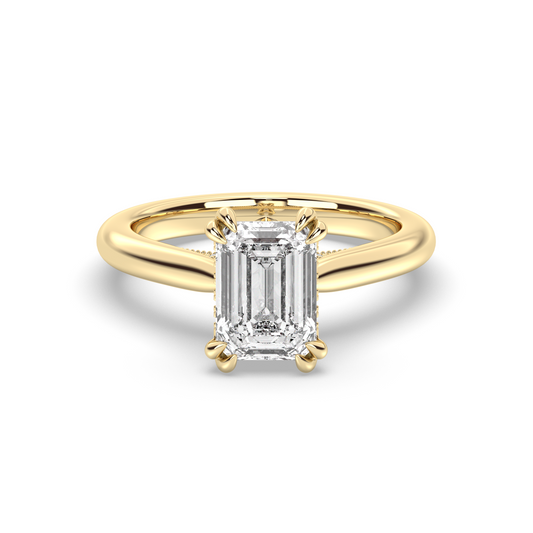 Marquise Shaped Three Stone Lab Grown Diamond Engagement Ring