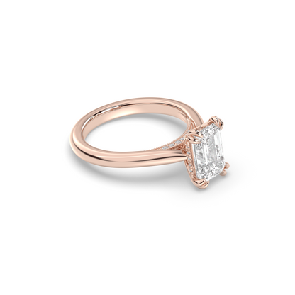 Marquise Shaped Three Stone Lab Grown Diamond Engagement Ring
