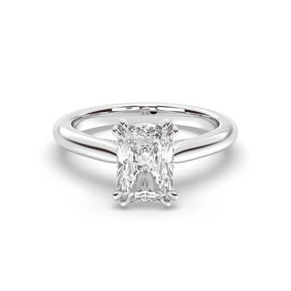 Marquise Shaped Three Stone Lab Grown Diamond Engagement Ring