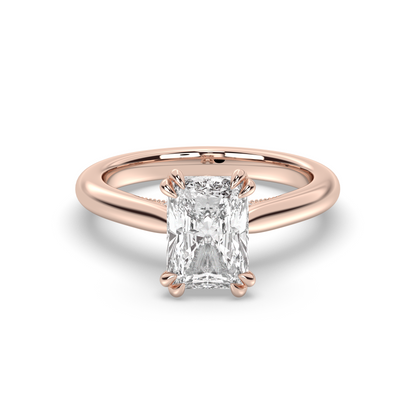 Marquise Shaped Three Stone Lab Grown Diamond Engagement Ring