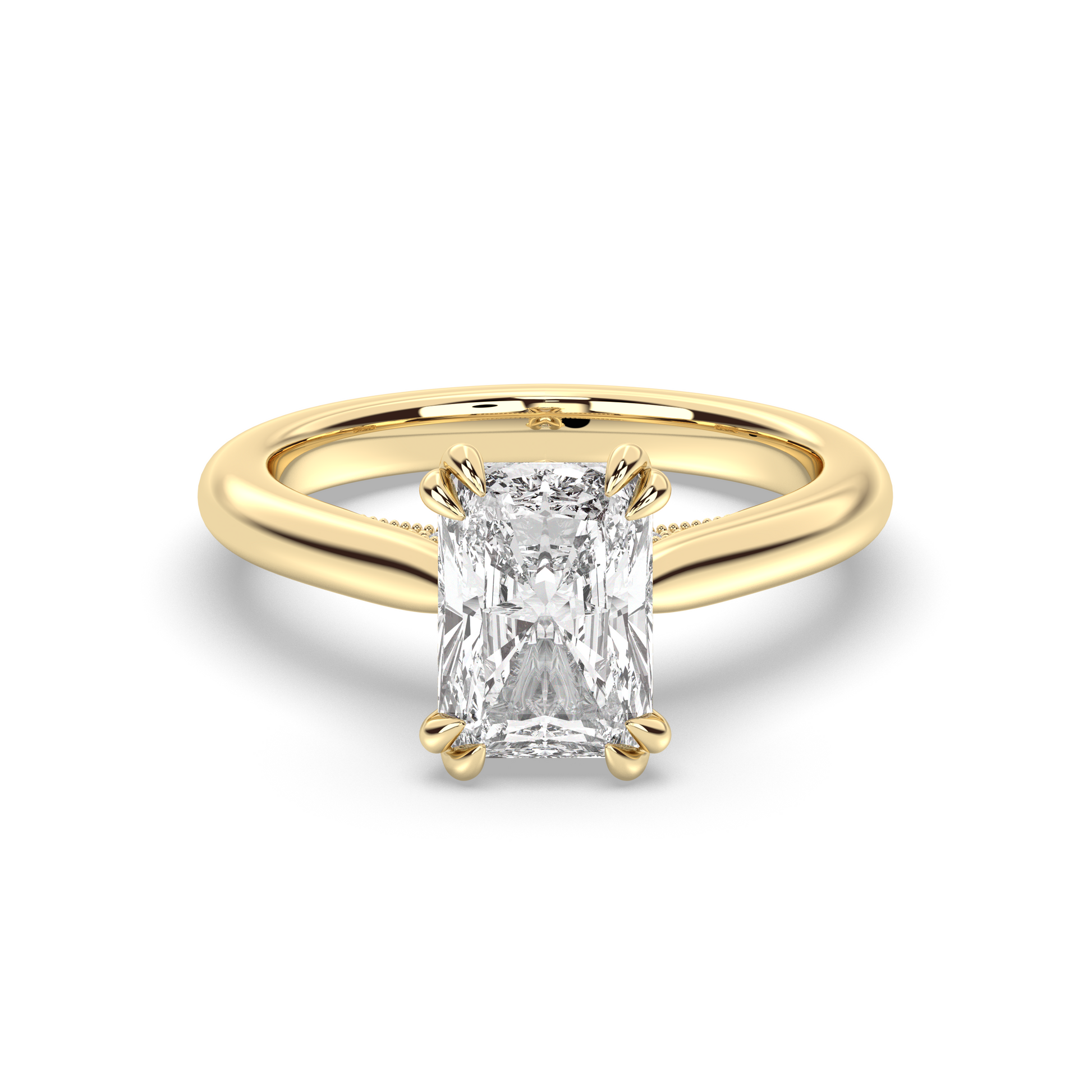 Marquise Shaped Three Stone Lab Grown Diamond Engagement Ring