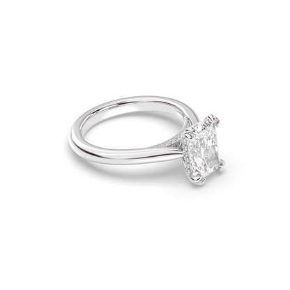 Marquise Shaped Three Stone Lab Grown Diamond Engagement Ring
