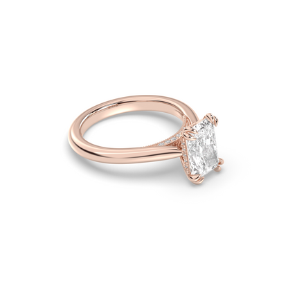 Marquise Shaped Three Stone Lab Grown Diamond Engagement Ring