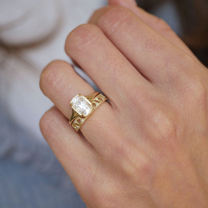 0.25 TCW Round Shaped Half Eternity Lab Grown Diamond Wedding Band