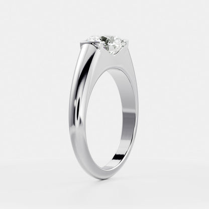 Marquise Cut Cluster Styled Lab Grown Diamond Engagement Ring