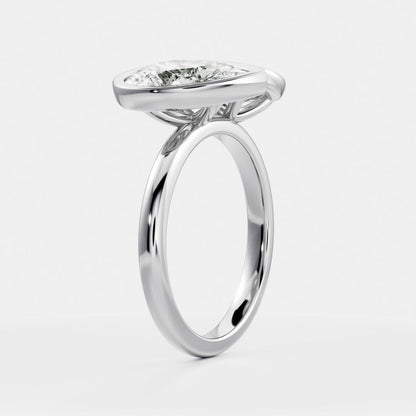 Marquise Cut Cluster Styled Lab Grown Diamond Engagement Ring