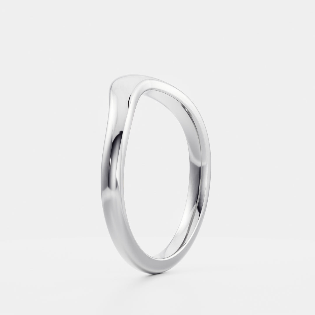 0.25 TCW Round Shaped Half Eternity Lab Grown Diamond Wedding Band