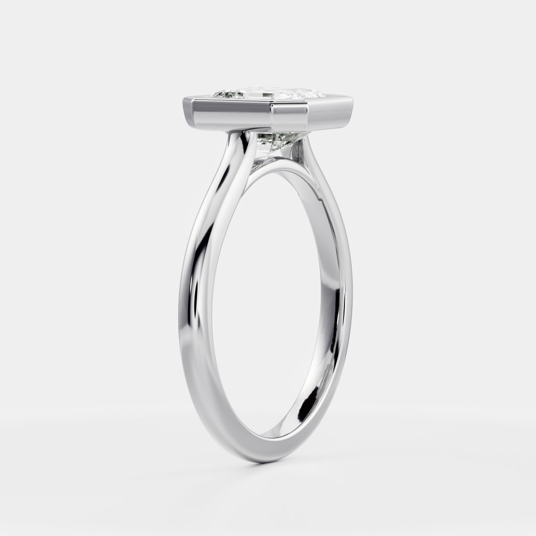 Marquise Cut Cluster Styled Lab Grown Diamond Engagement Ring