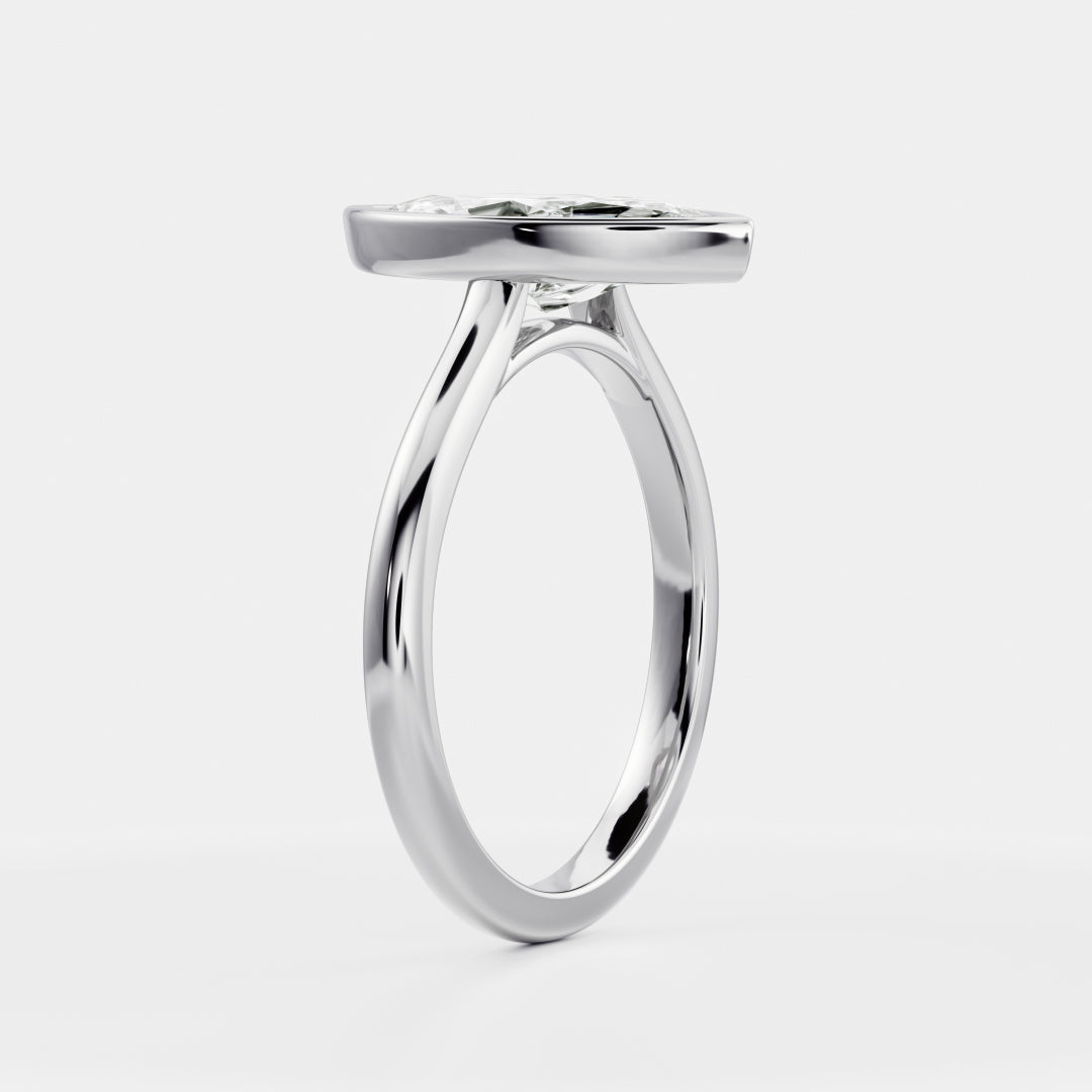 Marquise Cut Cluster Styled Lab Grown Diamond Engagement Ring