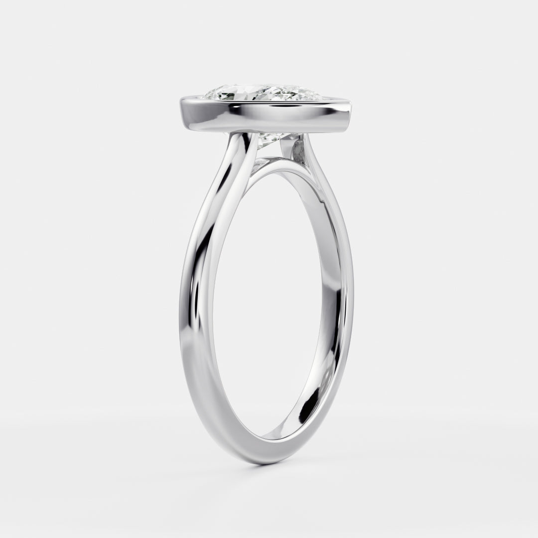Marquise Cut Cluster Styled Lab Grown Diamond Engagement Ring