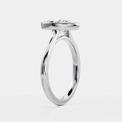 Marquise Cut Cluster Styled Lab Grown Diamond Engagement Ring