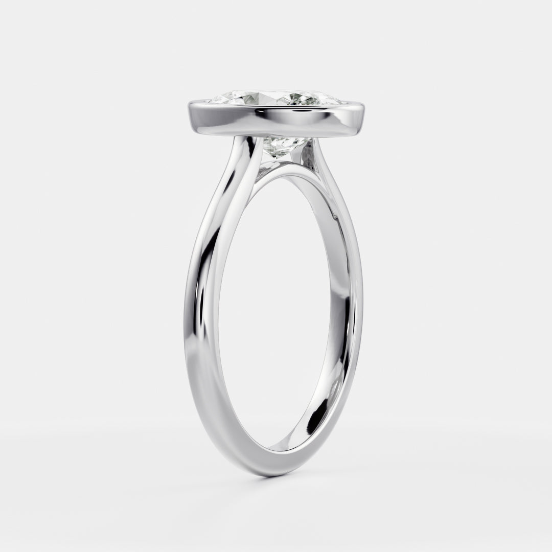 Marquise Cut Cluster Styled Lab Grown Diamond Engagement Ring