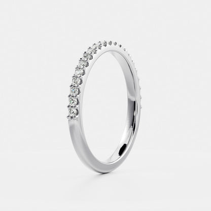Stunning 0.30 CT Round Moissanite Stones Half Eternity Wedding Bands
