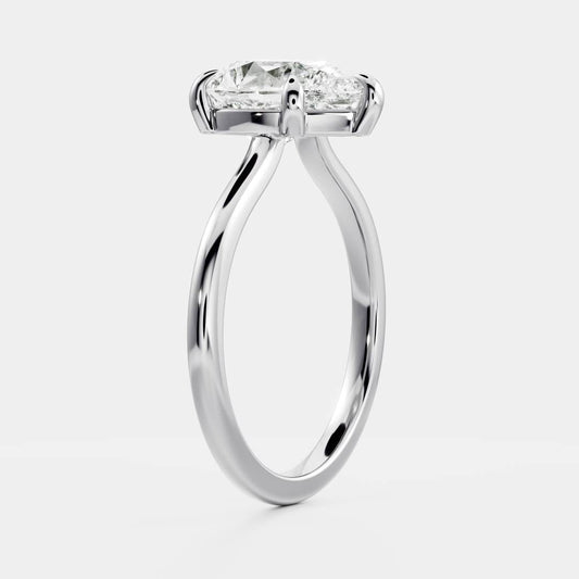 Stunning 1.5-2.5 CT Pear Moissanite Engagement Ring with Solitaire Design