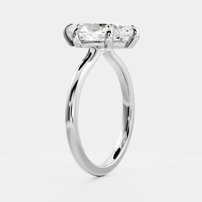 Stunning 1.5-2.5 CT Marquise Moissanite Engagement Ring with Solitaire Design