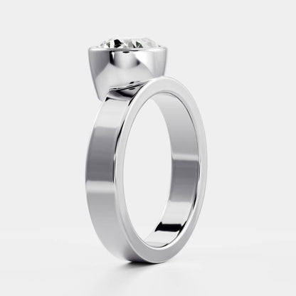 Stunning 1.5-2.5CT Pear Moissanite Engagement Ring with Bezel Design