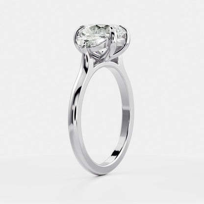 Marquise Cut Cluster Styled Lab Grown Diamond Engagement Ring