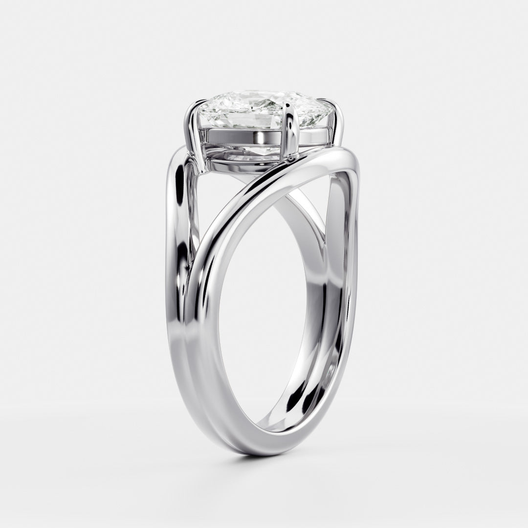 Marquise Cut Cluster Styled Lab Grown Diamond Engagement Ring