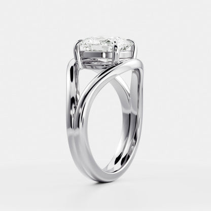 Marquise Cut Cluster Styled Lab Grown Diamond Engagement Ring