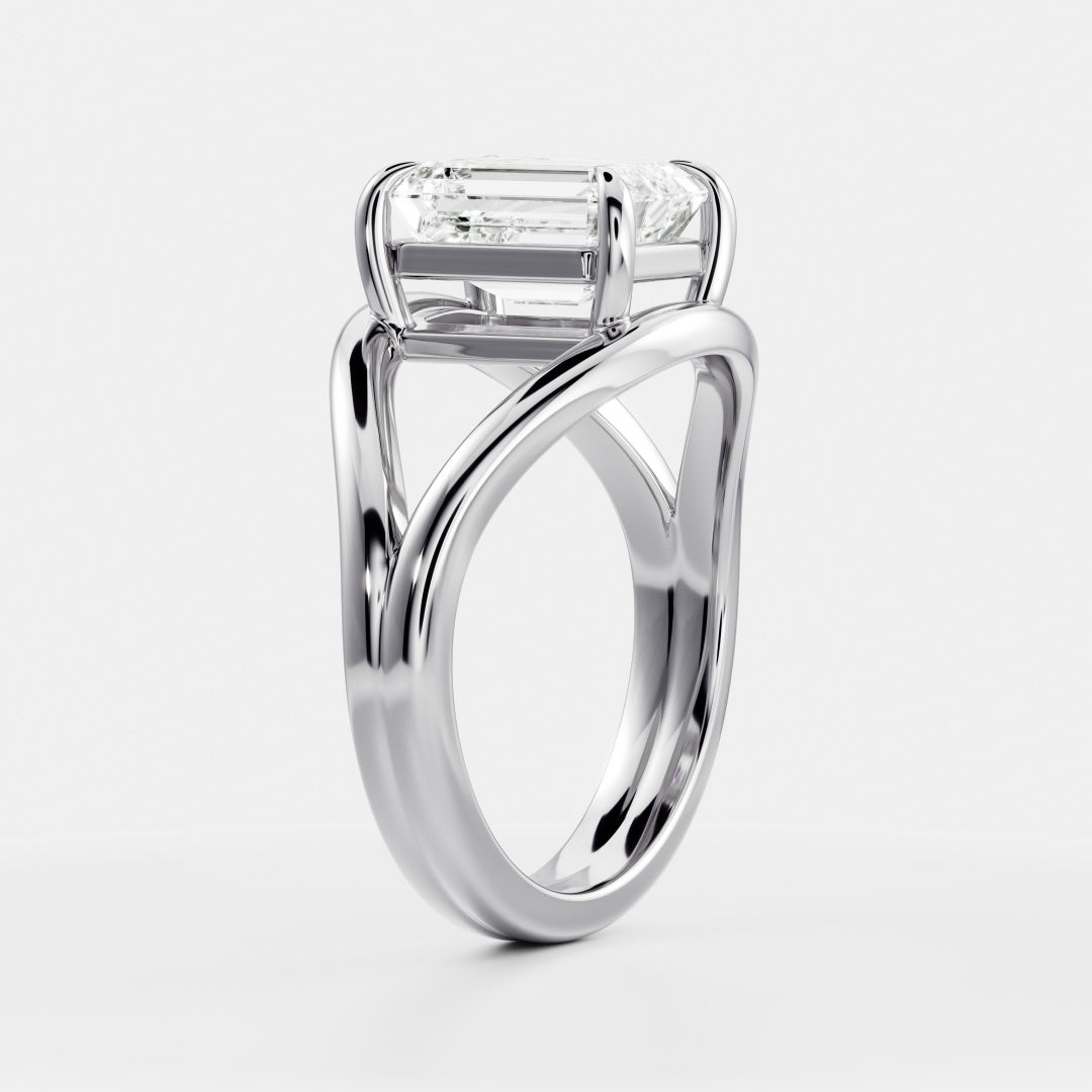 Marquise Cut Cluster Styled Lab Grown Diamond Engagement Ring