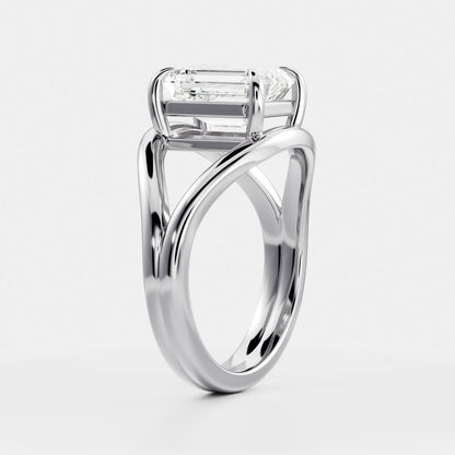 Marquise Cut Cluster Styled Lab Grown Diamond Engagement Ring