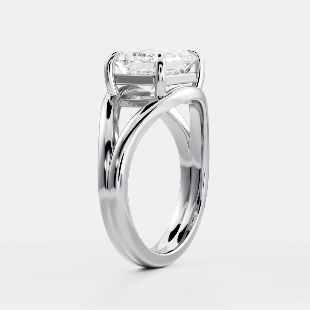 Marquise Cut Cluster Styled Lab Grown Diamond Engagement Ring