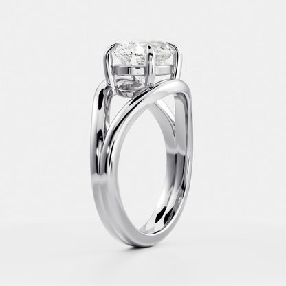 Marquise Cut Cluster Styled Lab Grown Diamond Engagement Ring