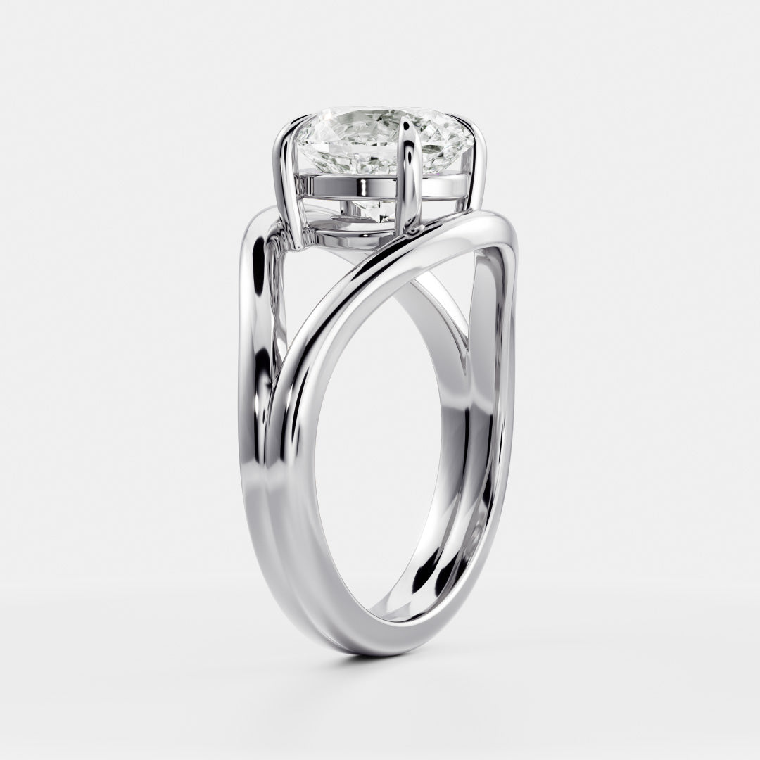 Marquise Cut Cluster Styled Lab Grown Diamond Engagement Ring
