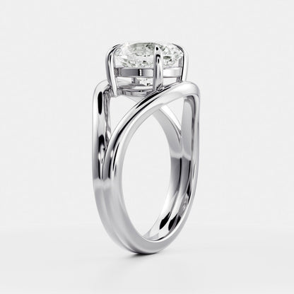 Marquise Cut Cluster Styled Lab Grown Diamond Engagement Ring