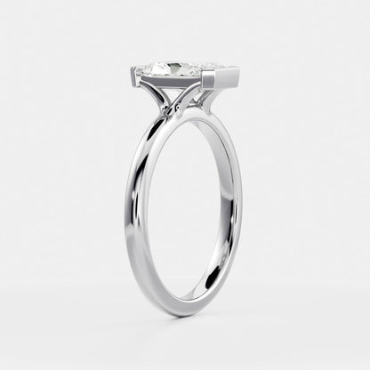 Marquise Cut Cluster Styled Lab Grown Diamond Engagement Ring